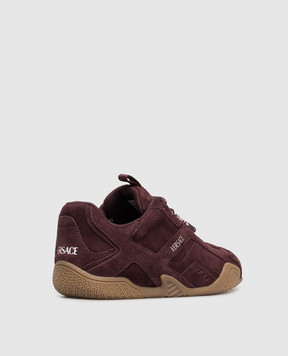Versace Burgundy suede Galaxia sneakers 10190071A15427