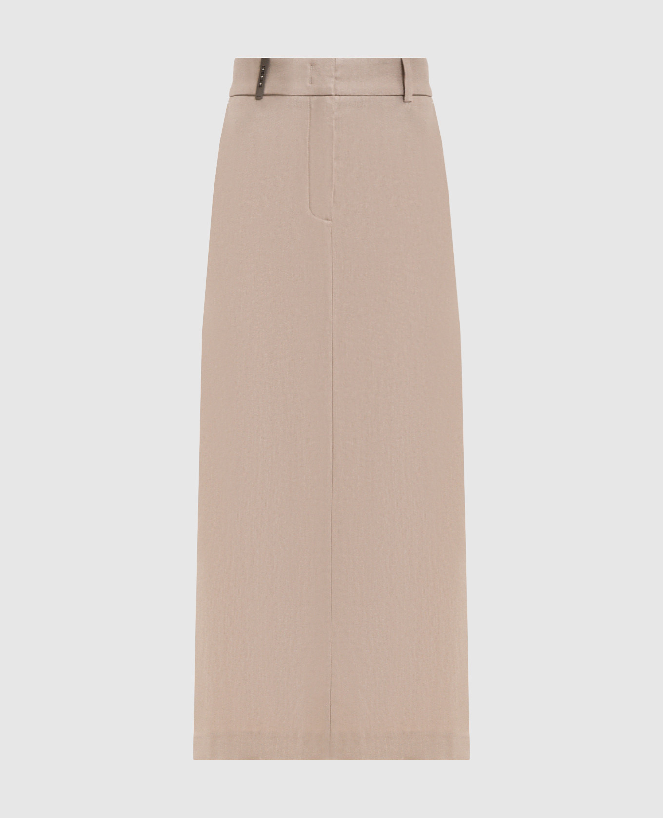 Beige skirt with linen