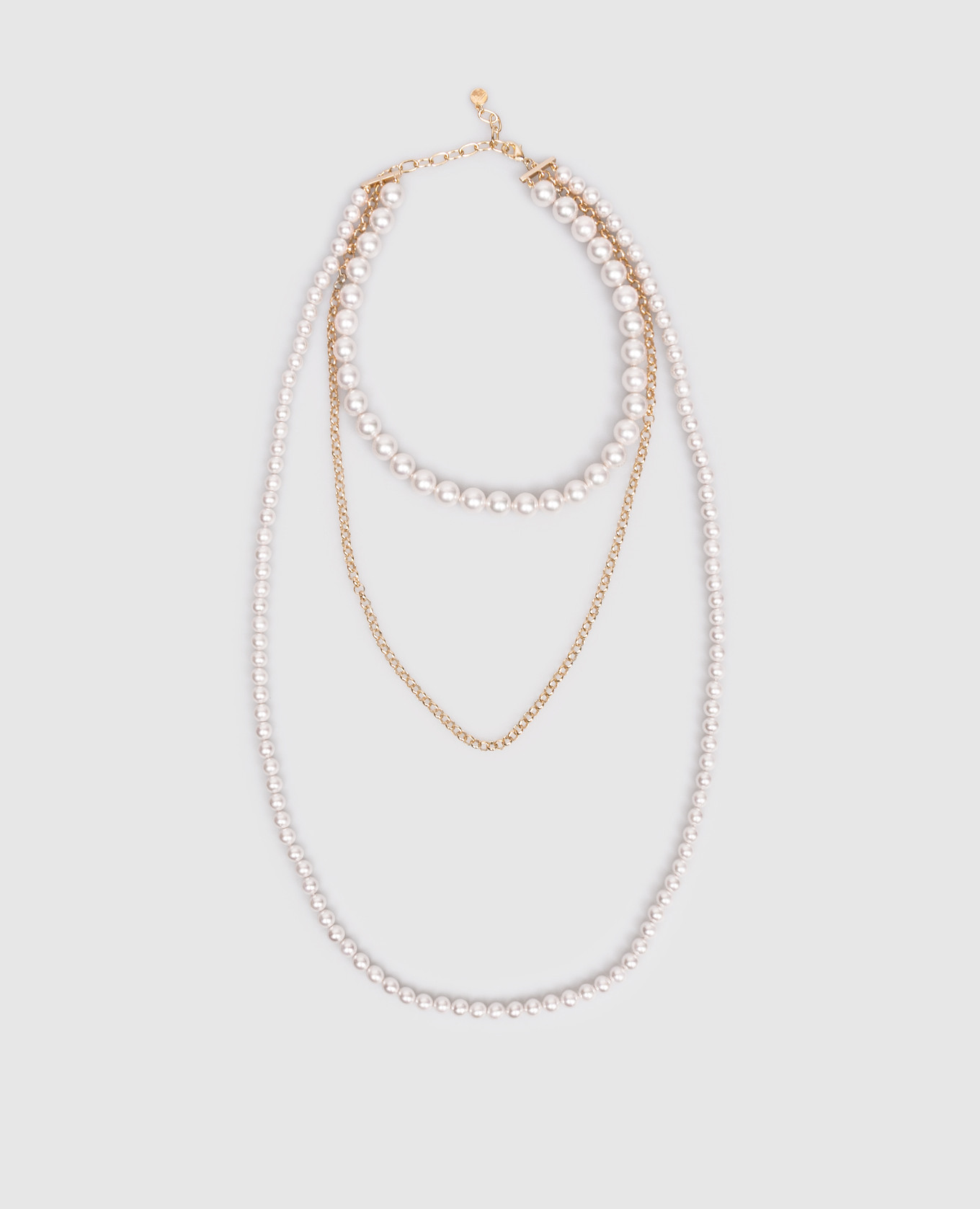 

Pink layered necklace Madreperla