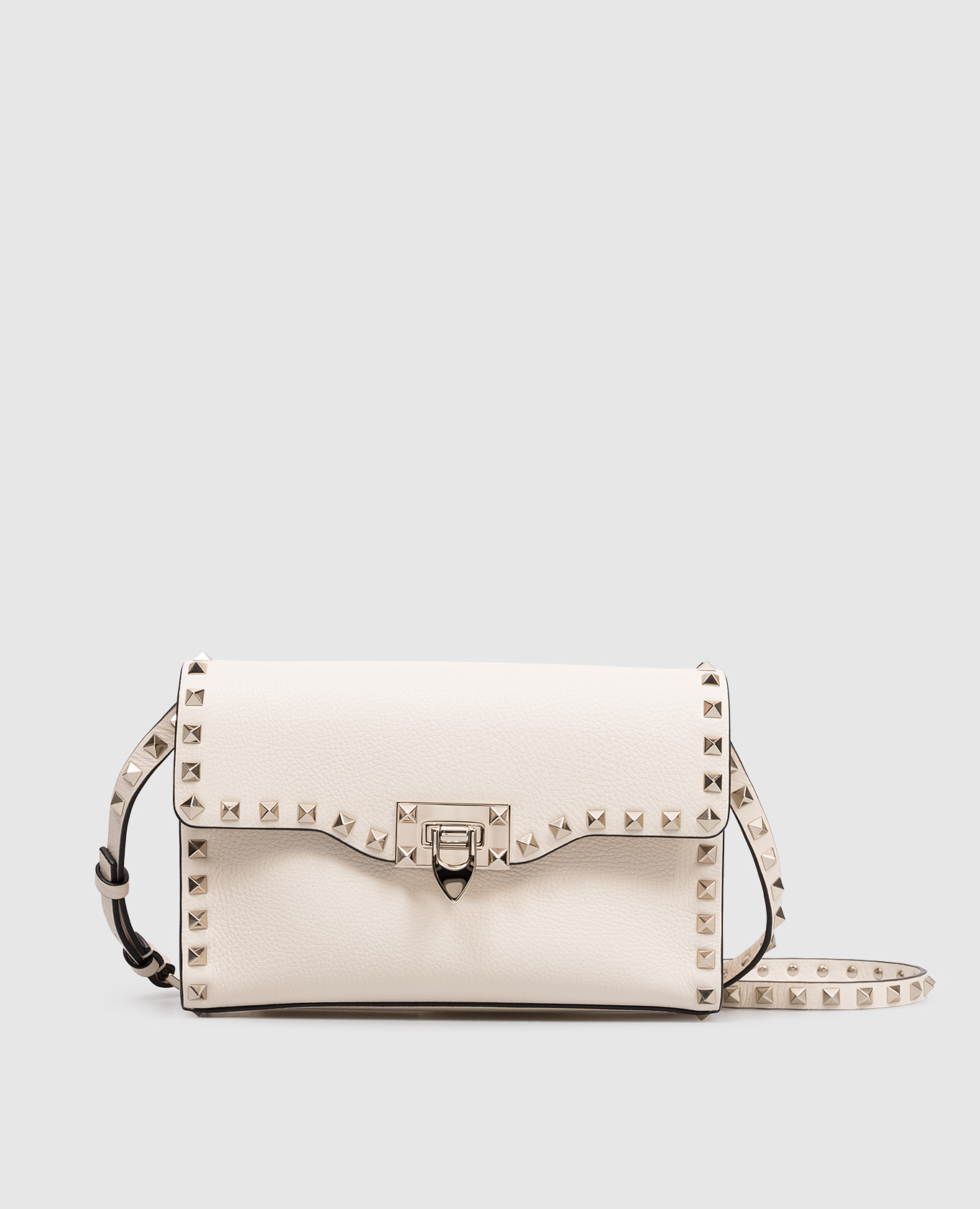 

Ivory Rockstud leather bag Valentino, Beige