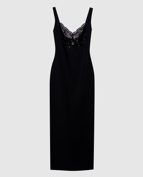 Nissa Black dress with lace insert RS16470