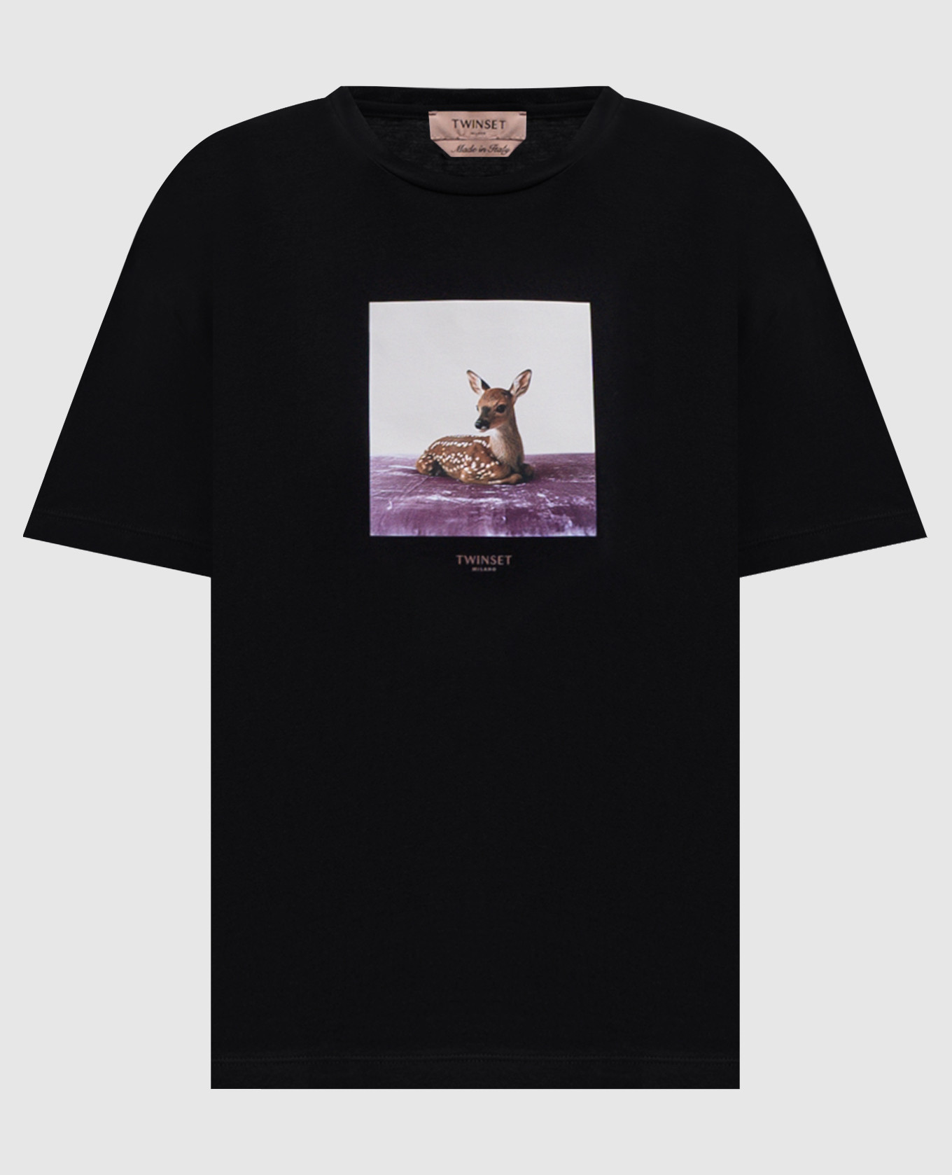 Black T-shirt with print