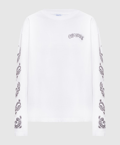 White Paisley Diags Longsleeve