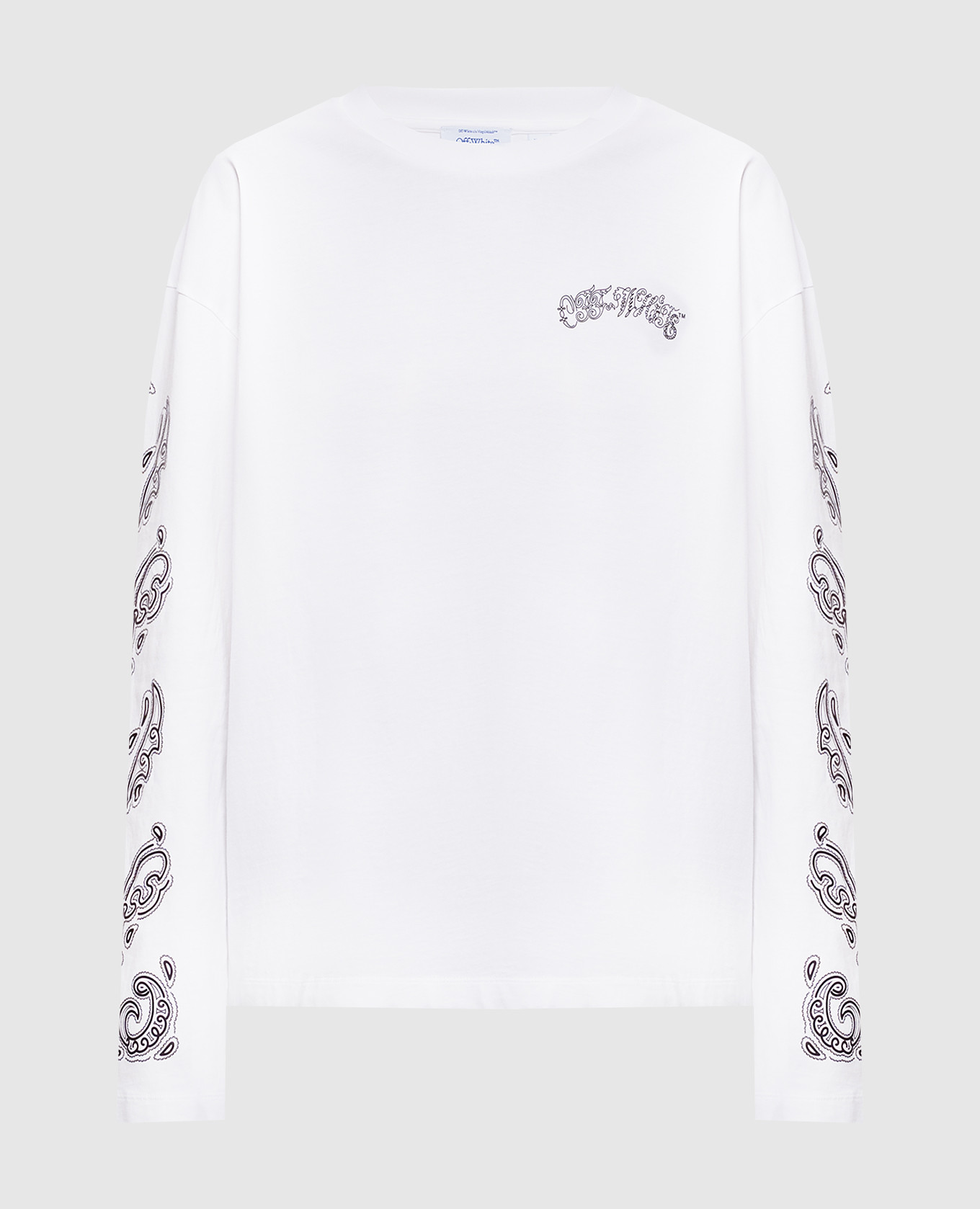 White Paisley Diags Longsleeve Off-White