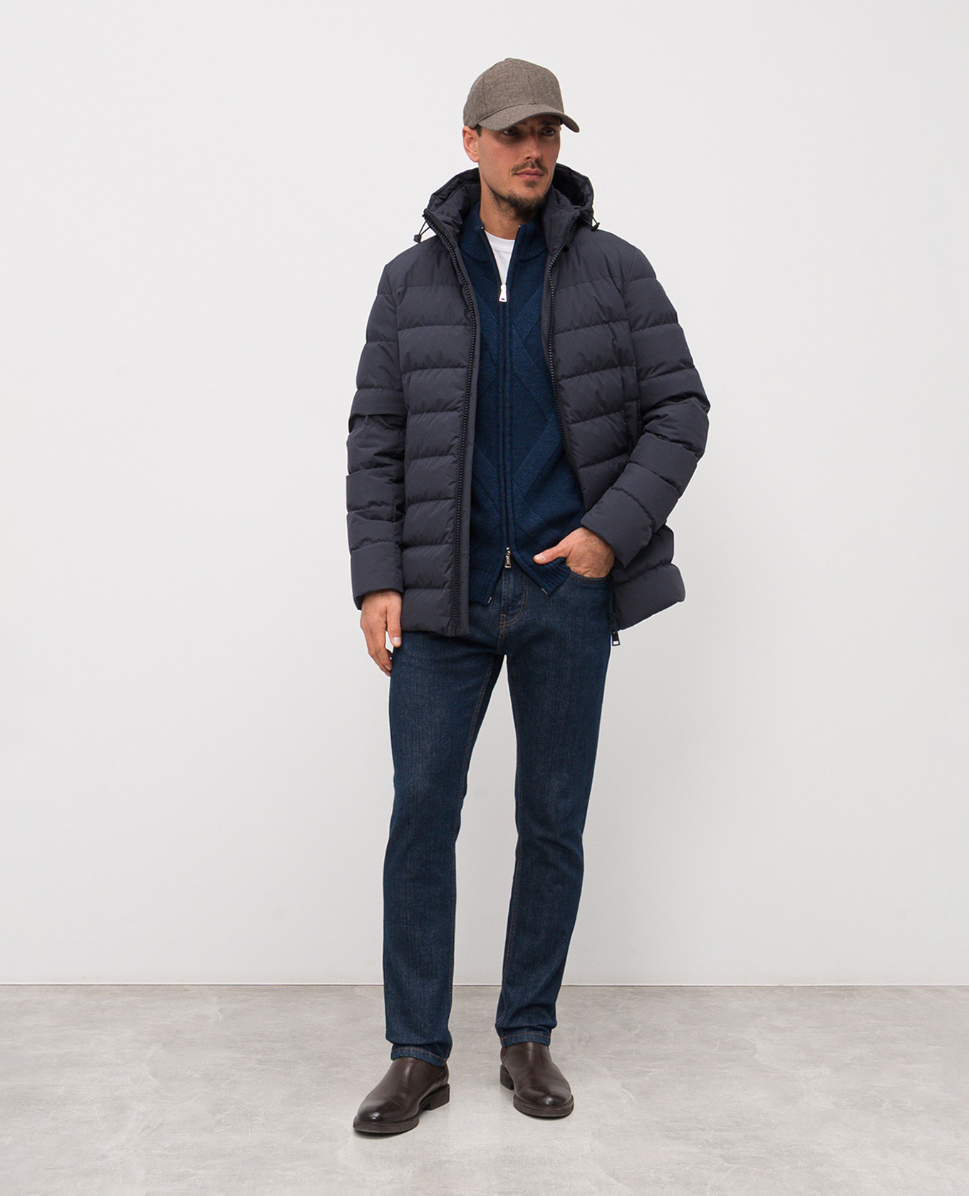 

Blue merino wool cardigan Cashmere&Whiskey