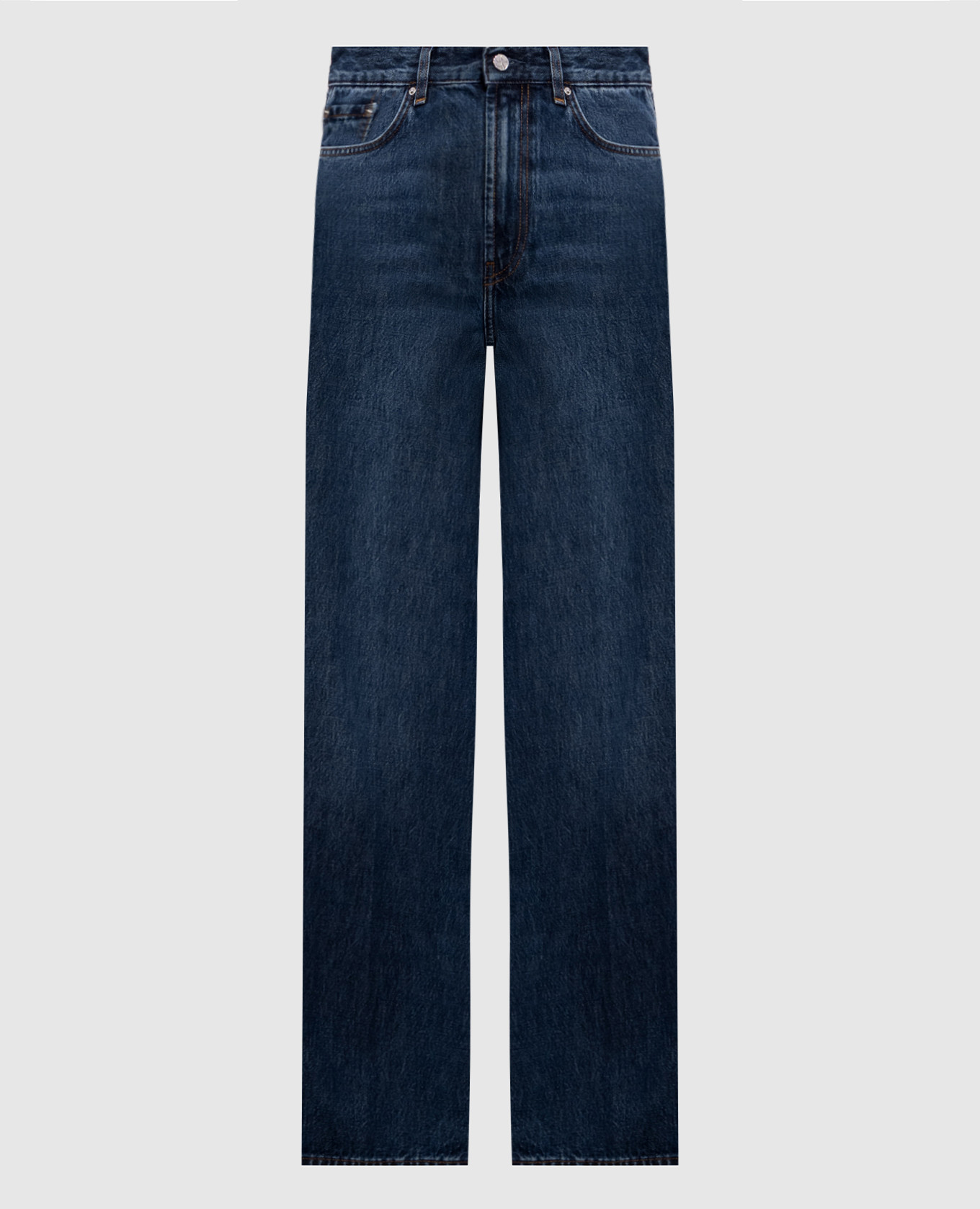 Blue jeans with logo patch Toteme