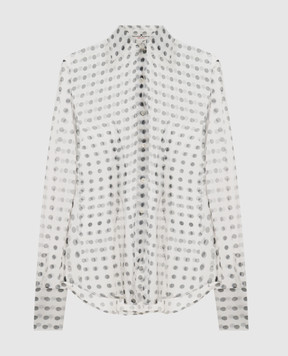 Ermanno Scervino White polka dot silk blouse D482K759XPN