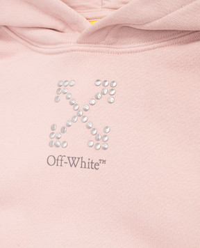 Off-White Children's pink hoodie with logo 44GBB00BF5F001