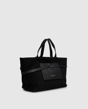 Gianni Chiarini Black suede Belty tote bag BS12695CMSTEMU