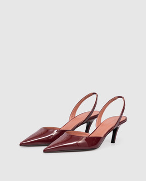Amina Muaddi Anok red patent leather slingbacks 15S365754SOF
