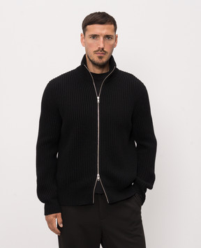 Maison Margiela MM6 Black cardigan with wool SH0AM0095M13286