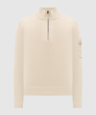 Pull beige en laine