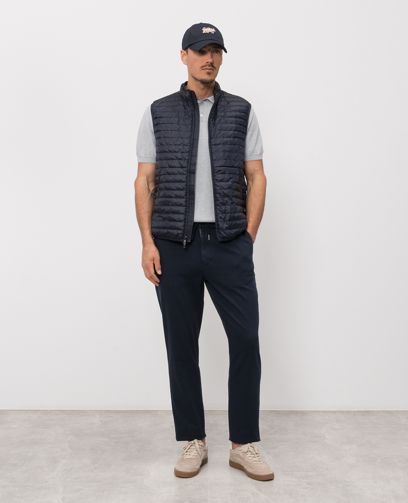 

Blue vest with logo print Woolrich