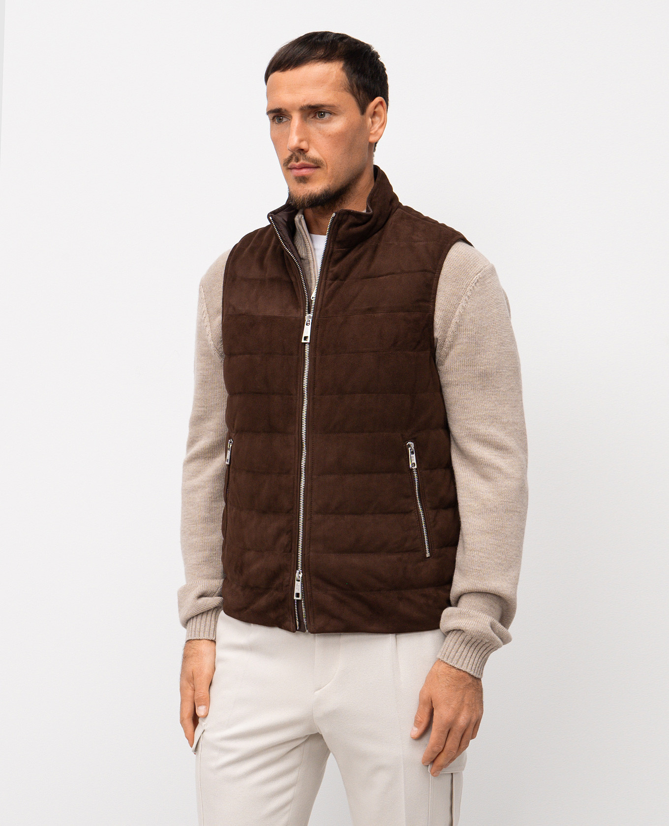 

Brown suede vest Stilnology