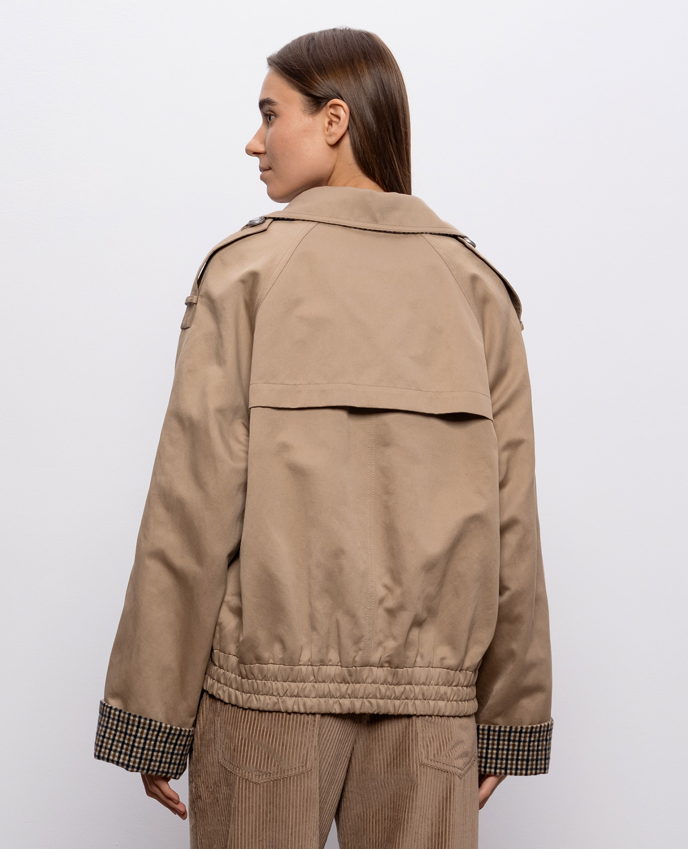 

Beige double-breasted jacket with linen Brunello Cucinelli