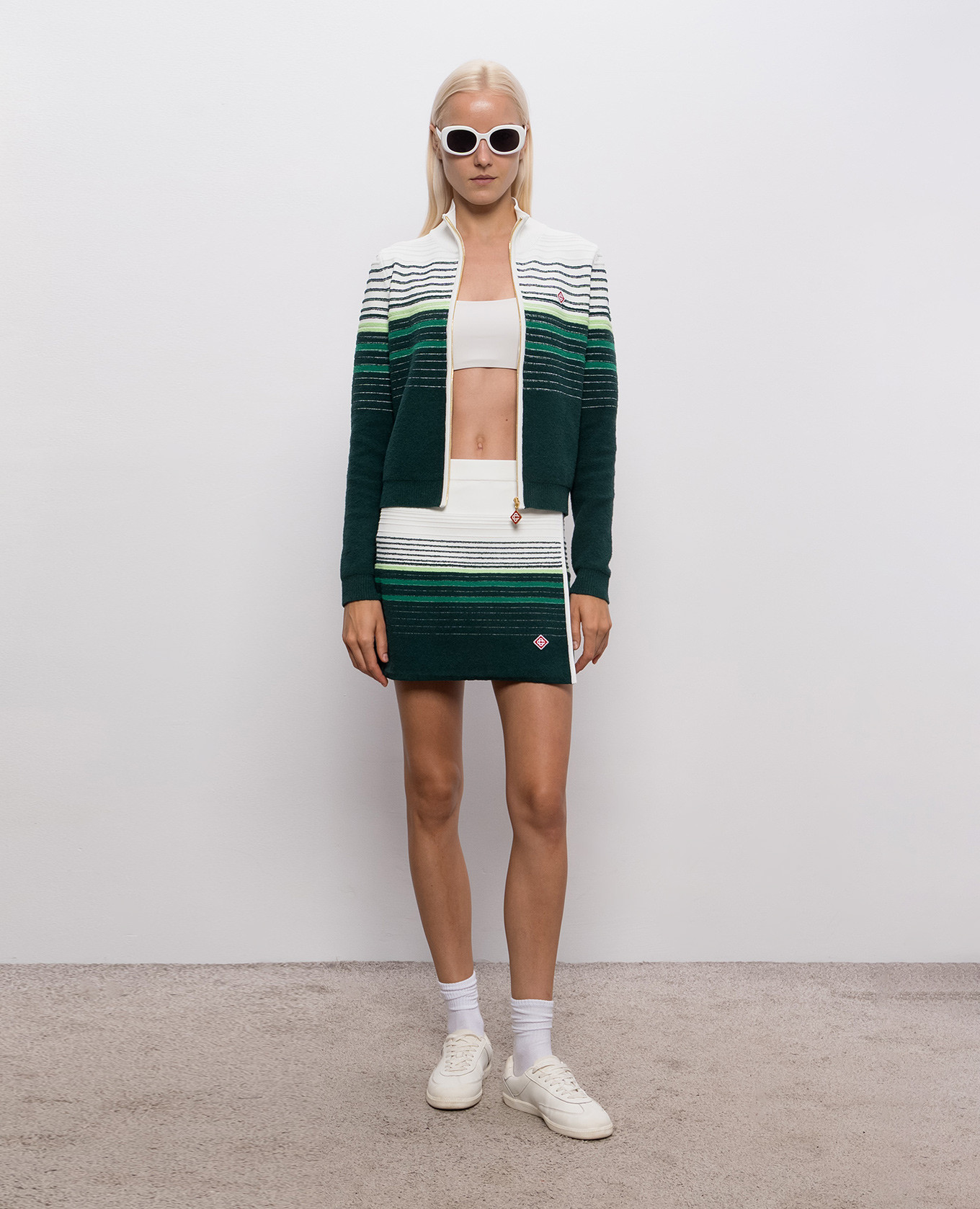 White striped mini skirt Casablanca 2
