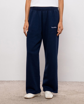 Sporty & Rich Blue sweatpants with logo embroidery PA08884300BL106w