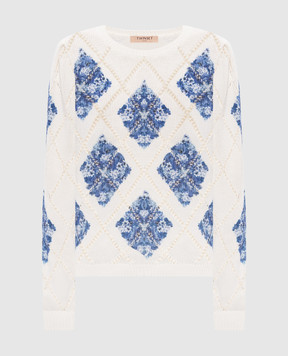 Twinset White patterned jumper 261TP3450
