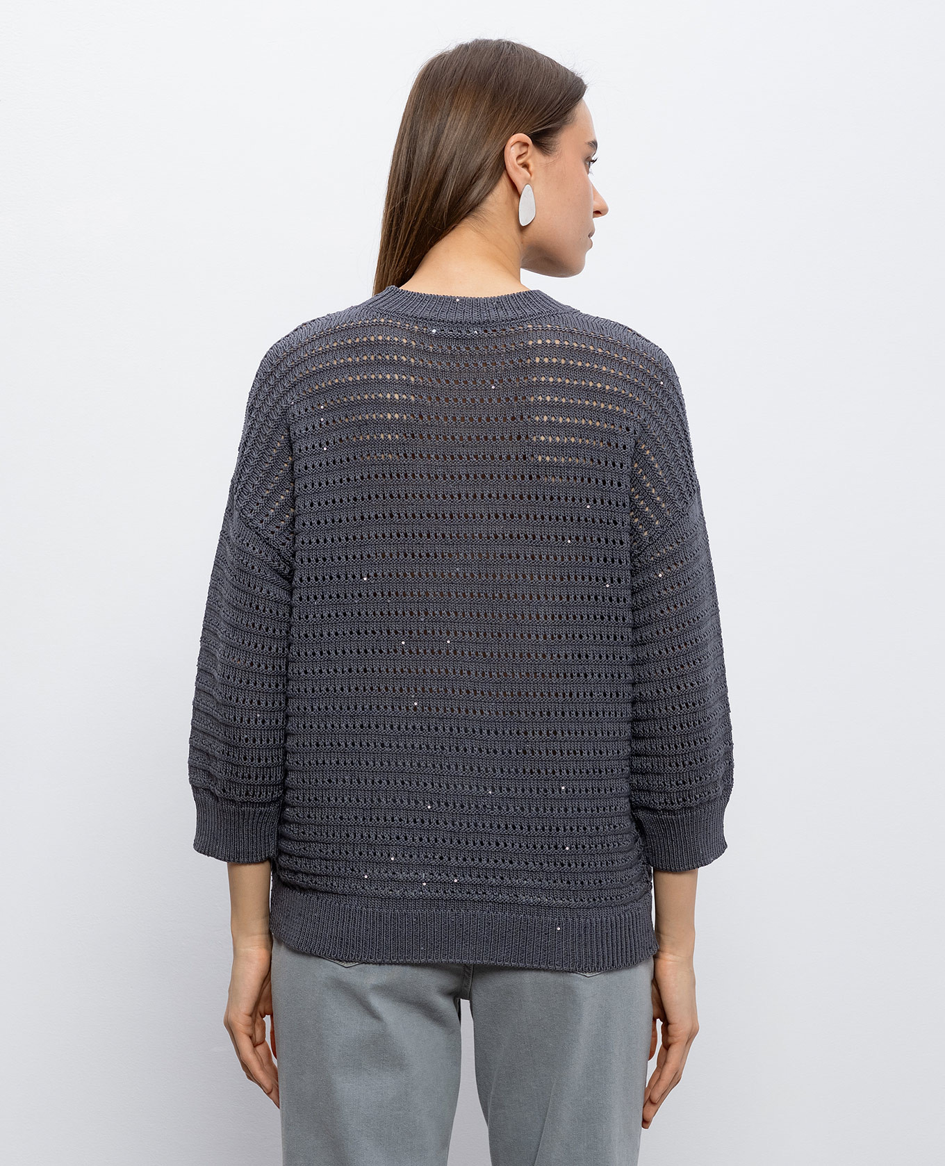 

Gray sweater with sequins Peserico, Grey