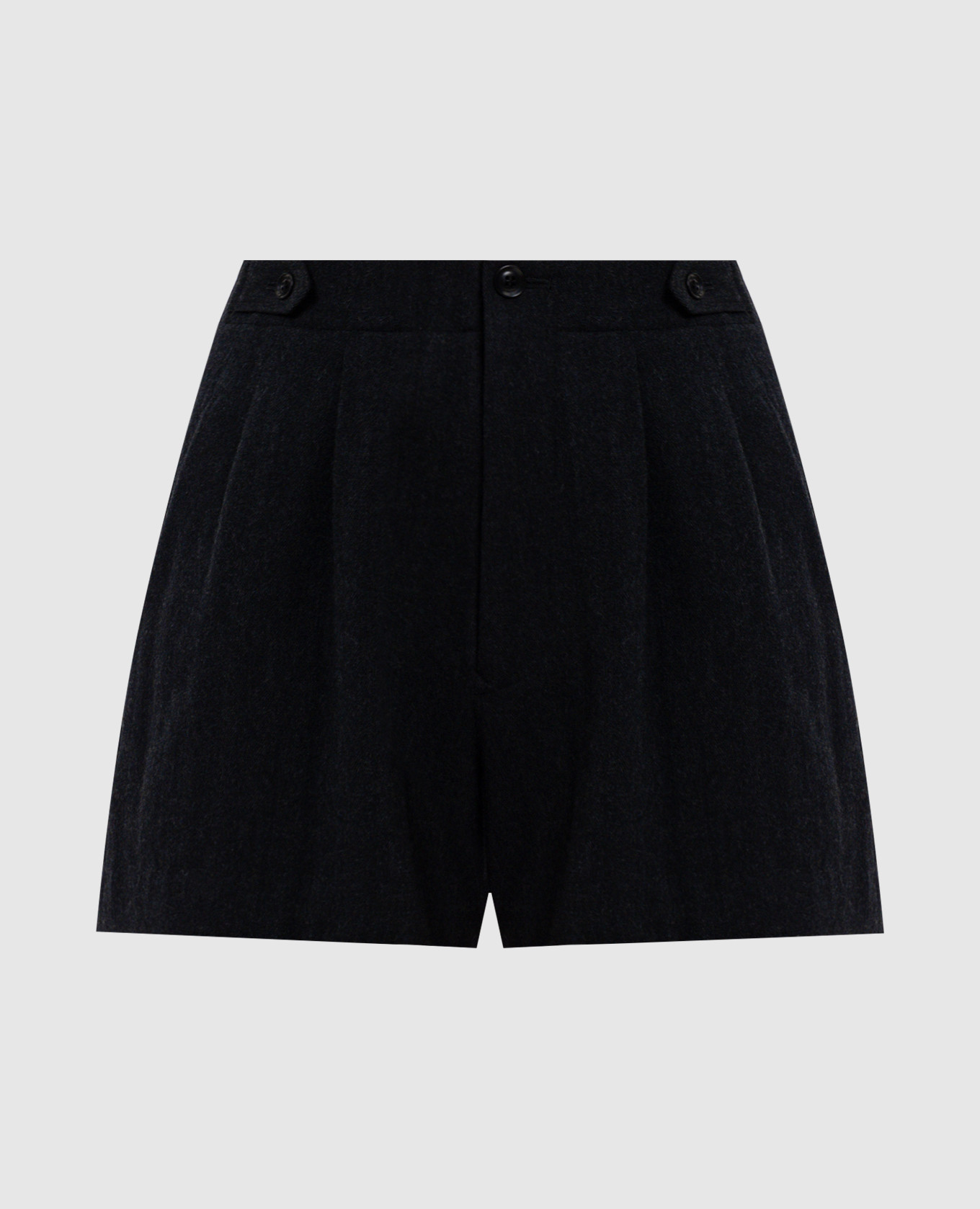 

Black patterned wool shorts Y`S Yamamoto