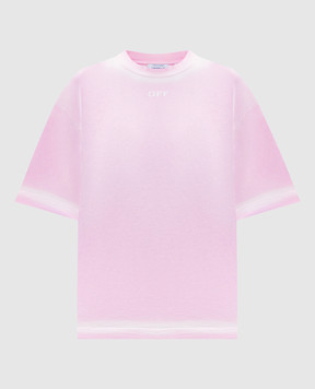 Off-White Pink Spray T-shirt with logo print 2AA124S26JER007