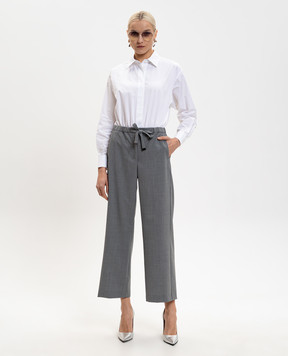 Max Mara BAIA gray wool pants SMMBAIA