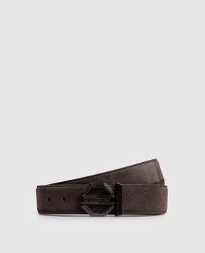 Stefano Ricci Brown suede belt N381SDC554U