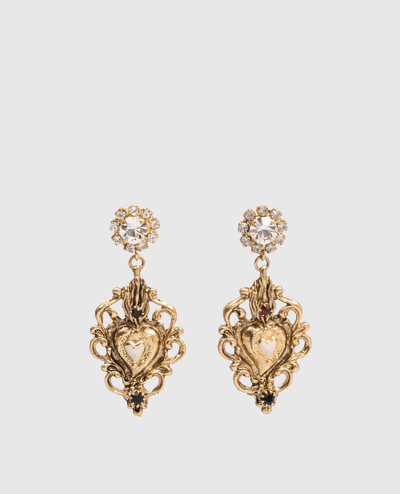 

Vintage heart-shaped gold earrings CelesteG, Golden