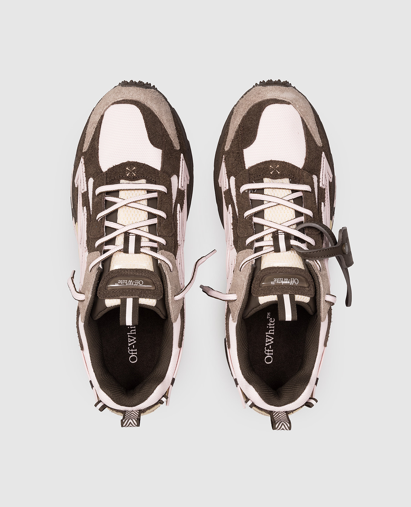Brown combination sneakers Be Right Back Off-White 4
