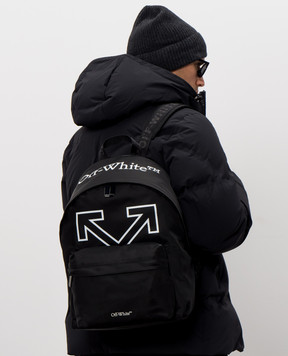 Off-White Black backpack with print OWMNB02F26FB01