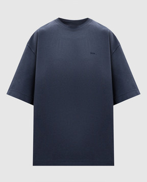 Juun.j Blue T-shirt with embroidered logo JW6442W56P