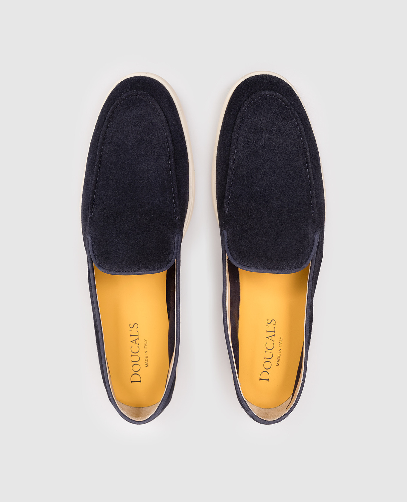 

Blue suede loafers with logo Doucal's