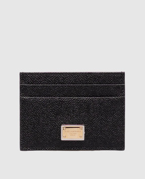 Dolce&Gabbana Black Dauphine leather cardholder BI0330A1001