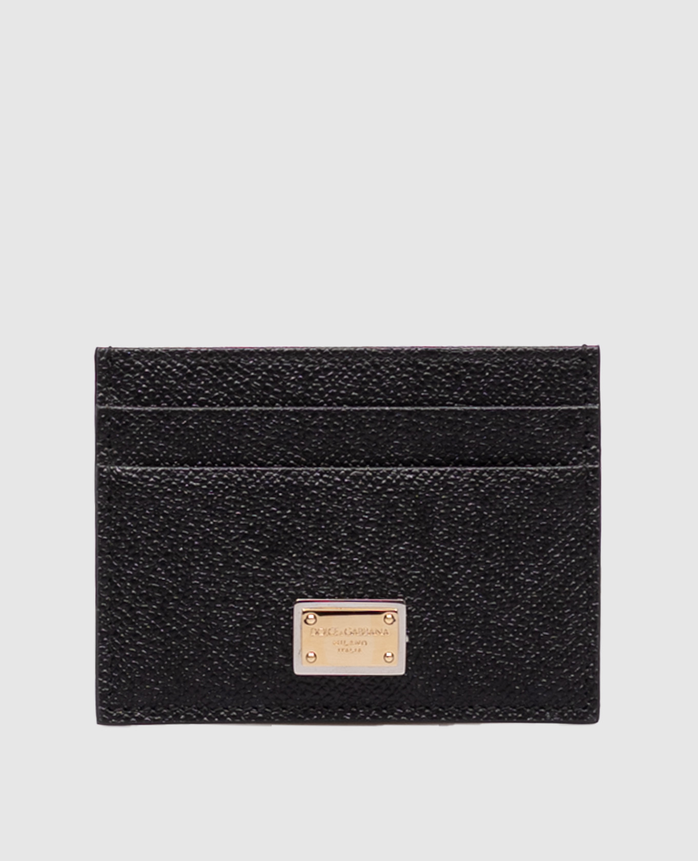 Black Dauphine leather cardholder