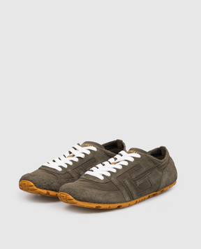 Balmain Racer 45 khaki combination sneakers GM0VI408TRNC