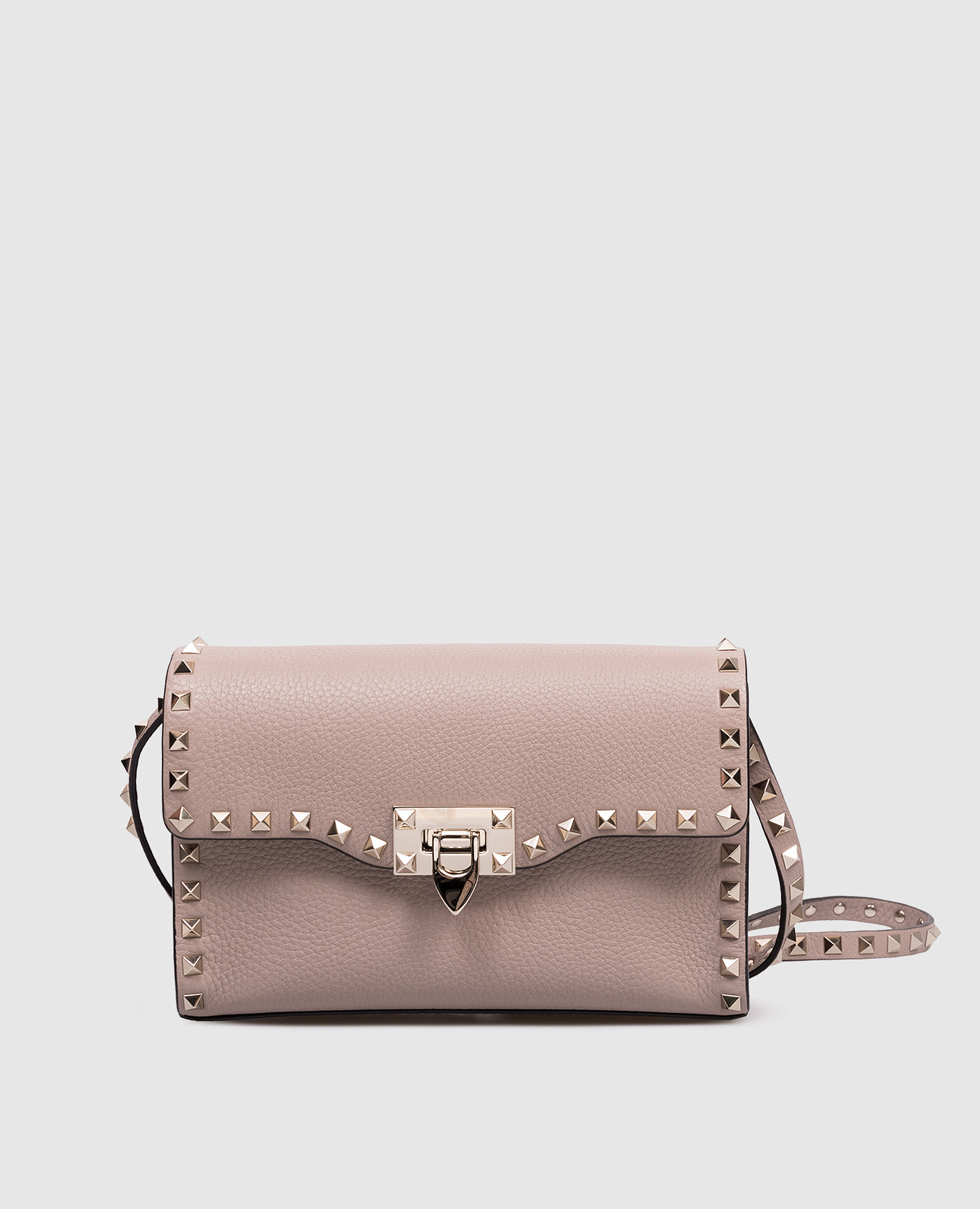 

Beige Rockstud leather bag Valentino