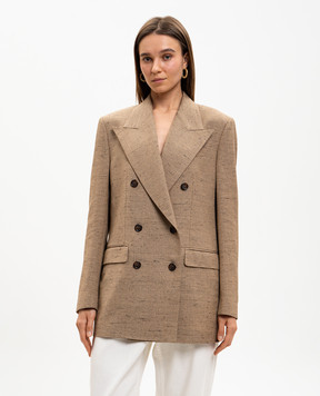 Dolce&Gabbana Brown double-breasted jacket F29YFTHUMWC