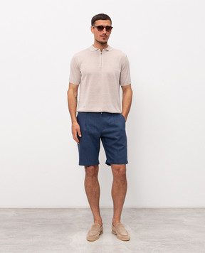 Cashmere&Whiskey Beige polo with linen MS004