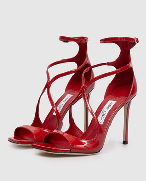 Jimmy Choo Azia red patent leather sandals AZIA95PAT