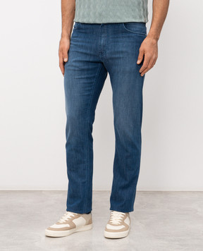 Stefano Ricci Blue jeans with emblem MST61B2040T0213