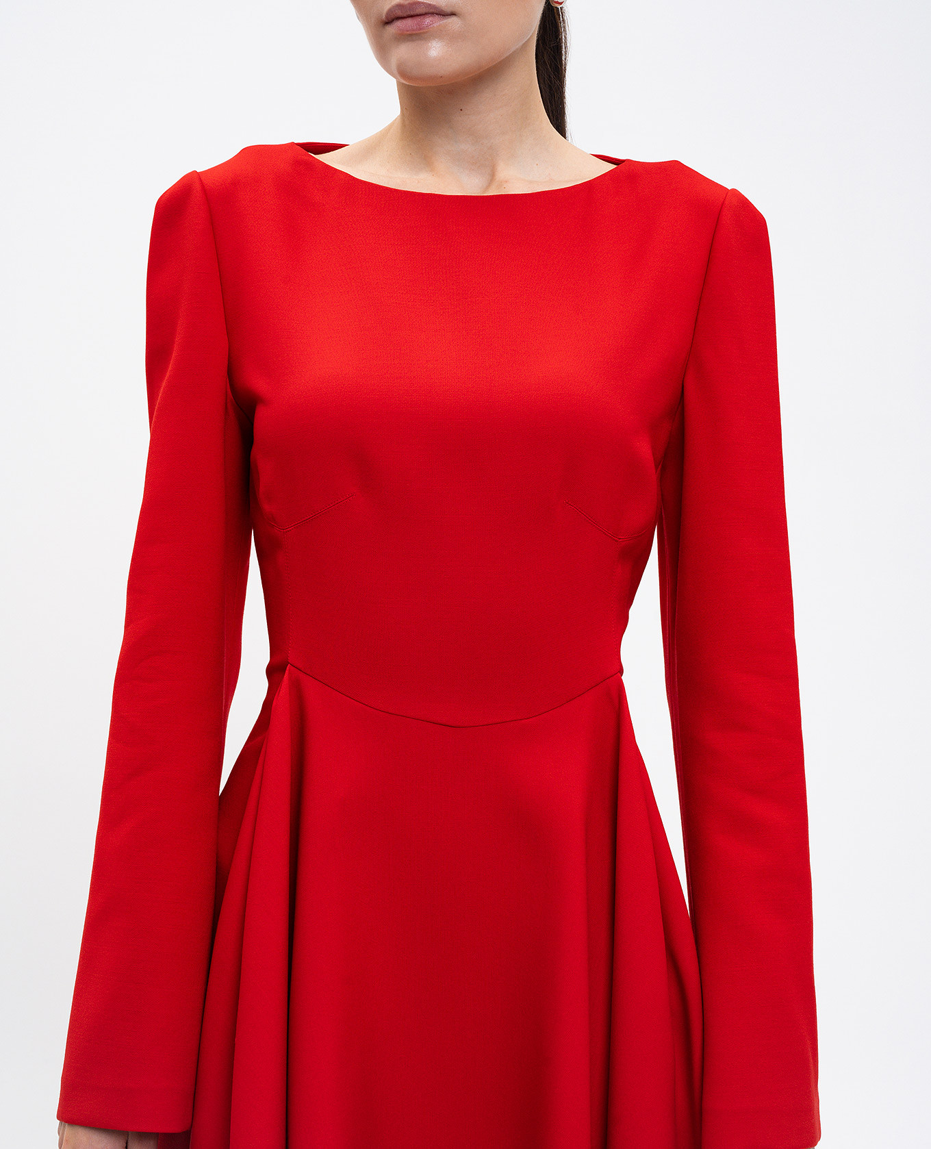 

Red wool and silk dress Alexander McQueen