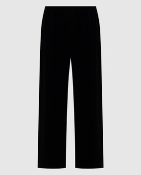 Asceno Austin Black Velvet Pajama Pants with Silk B050F40C01