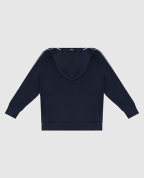 Balmain Children's blue sports jacket with textured logo BZ4I30Z3183610