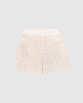 Balmain Children's beige printed shorts BY6B39Z3762