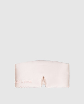 Dore & Rose Pink silk sleep mask with logo DEEPSLEEPMASK
