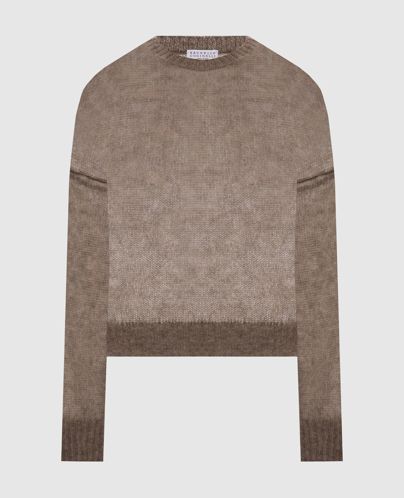 

Brown wool jumper with monil chain Brunello Cucinelli