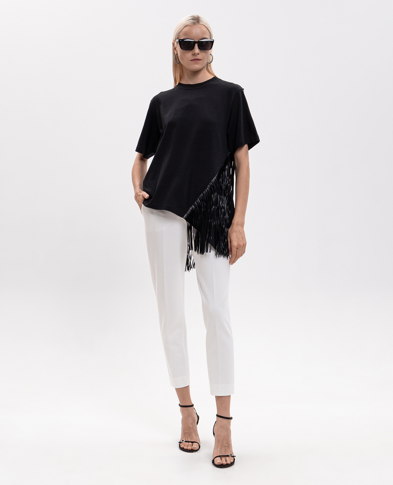 SPONDA black fringed T-shirt Max Mara Sportmax 2