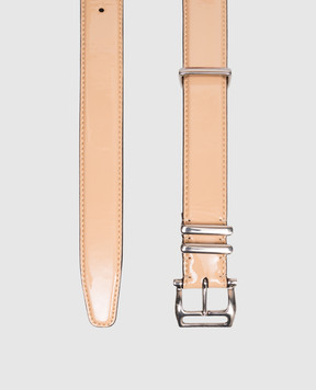Ermanno Scervino Beige patent leather belt D483T705HWC