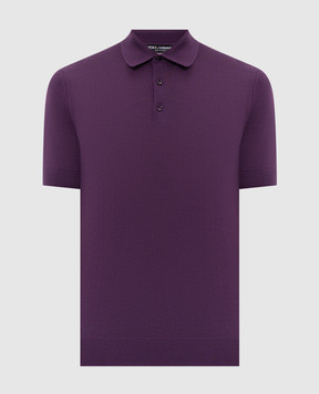 Dolce&Gabbana Purple cashmere polo shirt GXZ02TJBW1W
