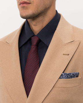 Brunello Cucinelli Burgundy silk tie MI8990018